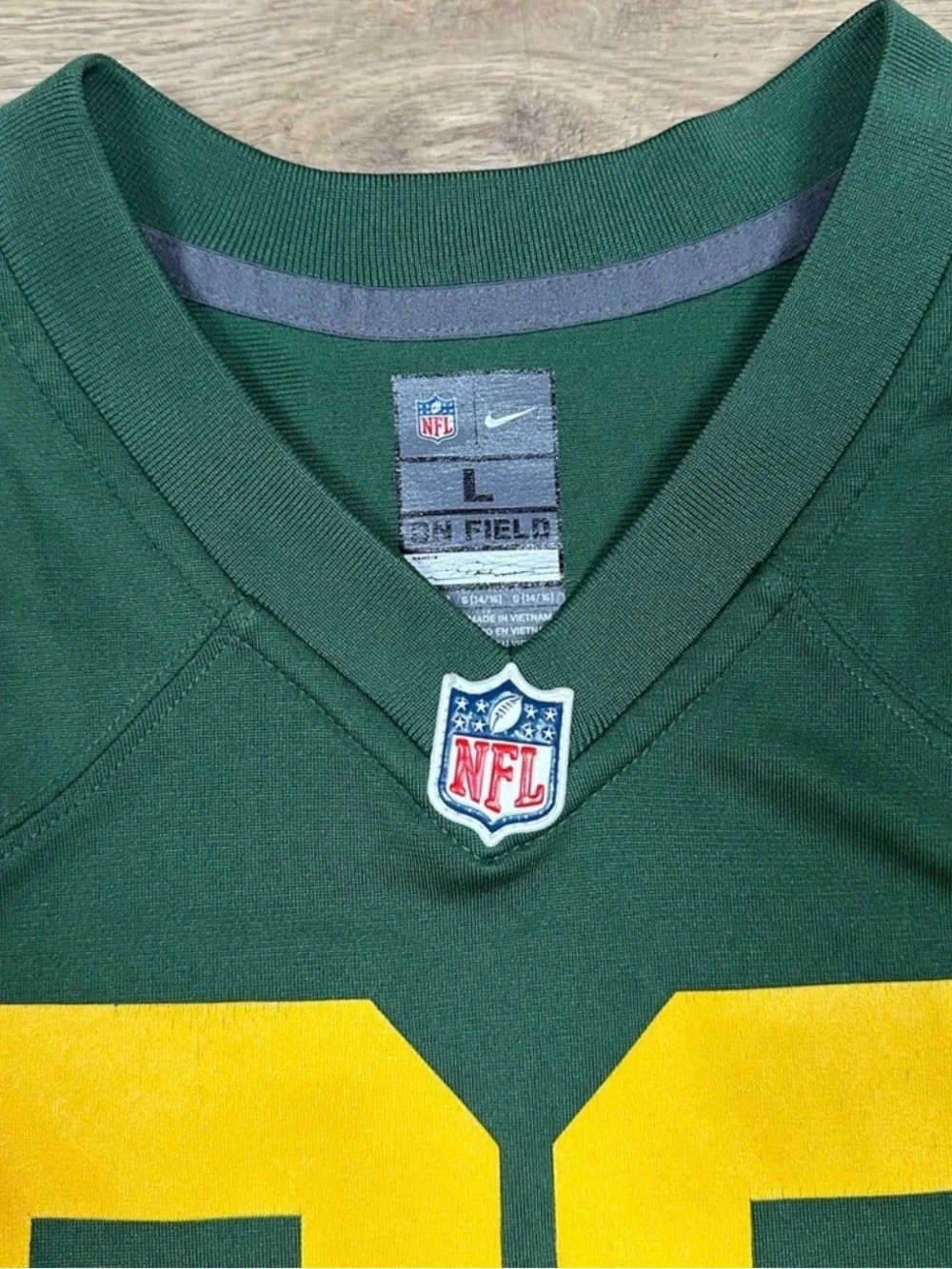 Nike Green and Yellow Kids Football Jersey #33